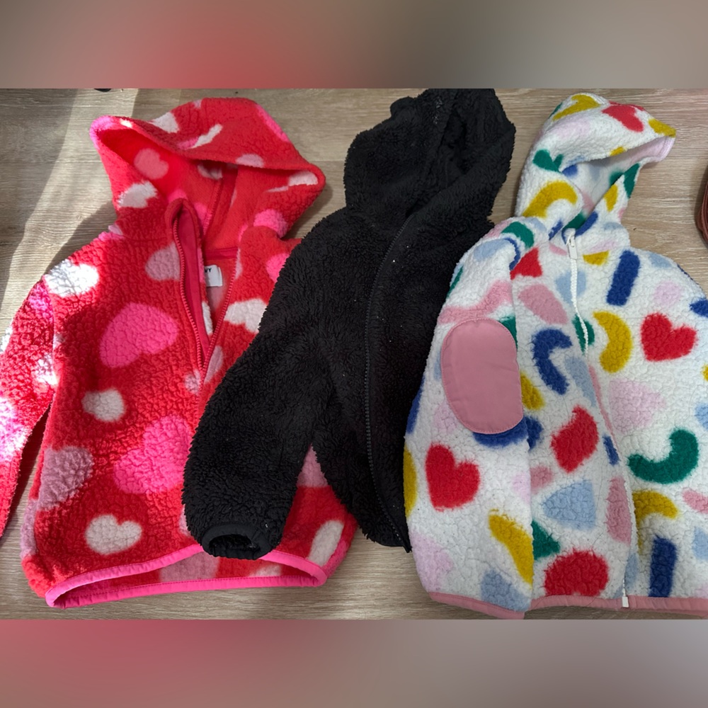 Bundle of 3 old navy fur sweaters 3t